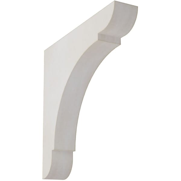 Ekena Millwork 1 3/4"W x 10"D x 10"H Large Olympic Wood Vintage Decor Bracket, Chalk Dust White BKTWD01X10X10OLWH - main
